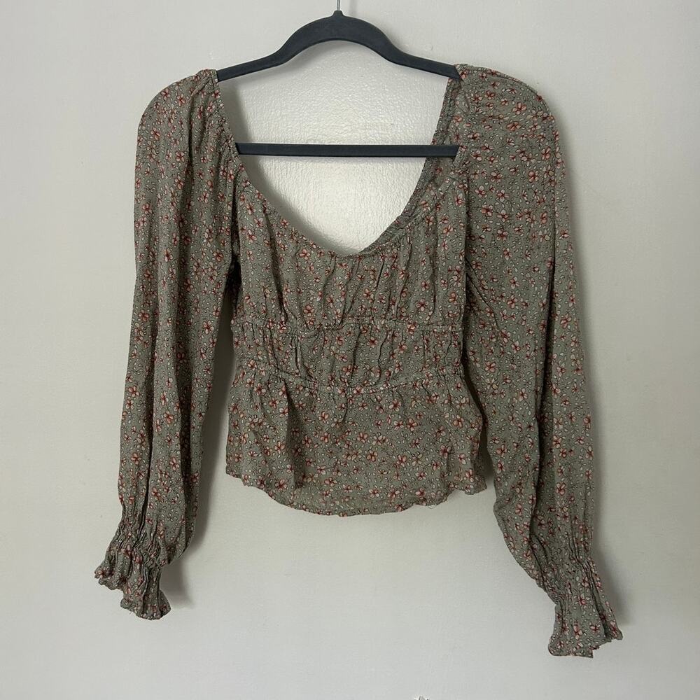 Milkmaid Floral Long-Sleeve Top